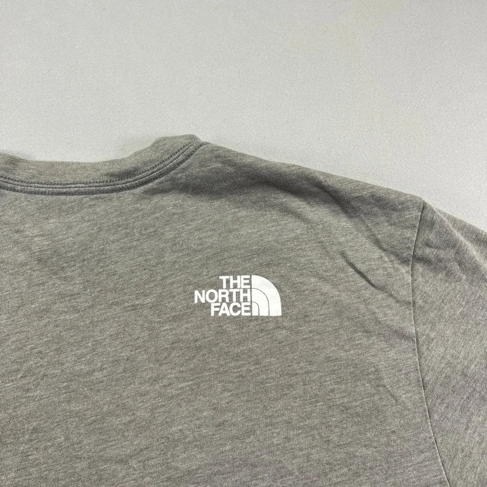 The North Face Usa Box T Shirt Mens Large Gray Cotton Short Sleeve Crew Neck